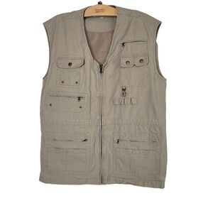 Cape Union Mart Mens M Fishing Vest Tan 100% Cotton Gorpcore Outdoors Camping